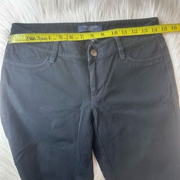 Ann Taylor Denim Ankle Zip Skinny Jeans Size 2 Black - Picture 6 of 10